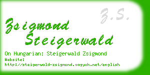 zsigmond steigerwald business card